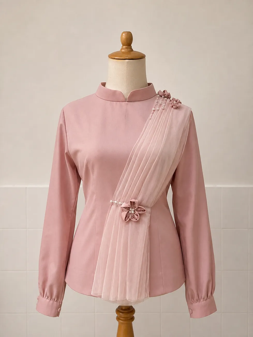 Custom Blouse Wanita Elegan